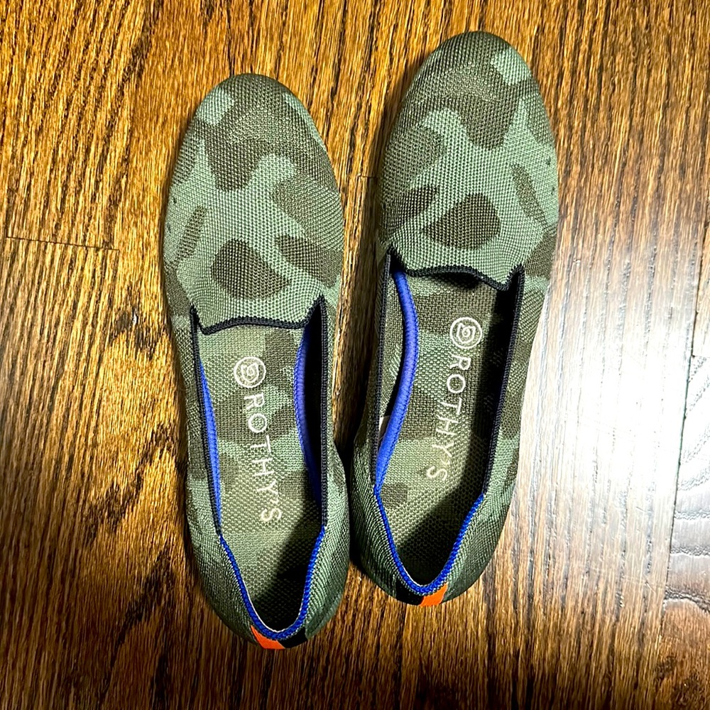 Rothy’s Green Camo Loafers